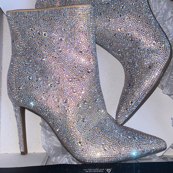 Womens International Concepts Reisa Dress Booties Rhinestone bling Pointed Toe 5 - Picture 5 of 5